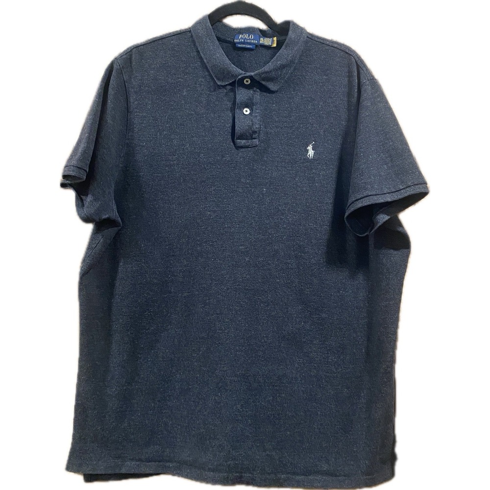 Polo Ralph Lauren Men's Polo Shirt‎ Size XXL Charcoal Gray Custom Slim Fit